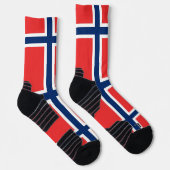Athletic Crew Sock mit norwegischer Flagge Socken (Rechts)