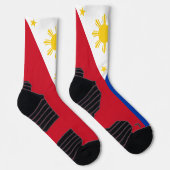 Athletic Crew Sock mit philippinischer Flagge Socken (Rechts)
