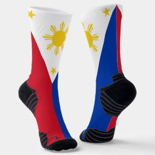 Athletic Crew Sock mit philippinischer Flagge Socken