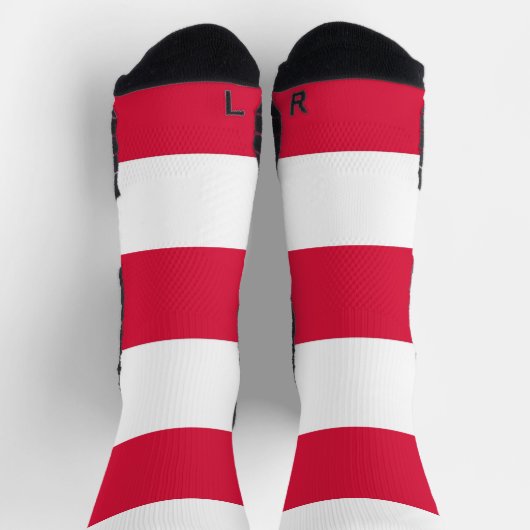 Athletic Crew Sock mit polnischer Flagge Socken (Oben)