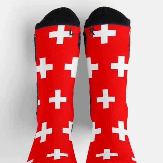 Athletic Crew Sock mit Schweizer Flagge Socken (Oben)