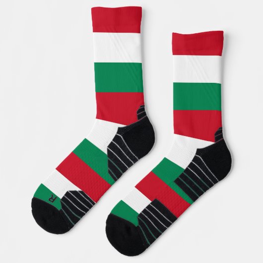 Athletic Crew Sock mit ungarischer Flagge Socken (Links)