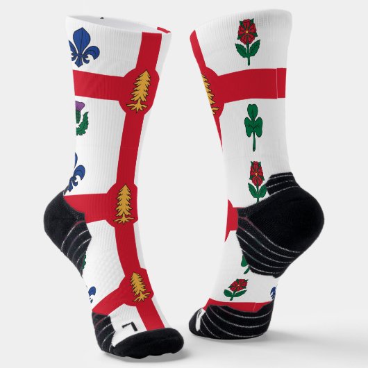 Athletic Crew Sock with flag of Montreal, Canada Socken (Gewinkelt)
