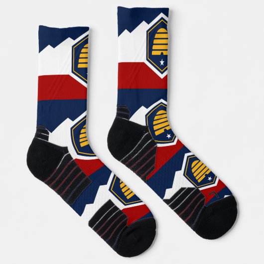 Athletic Crew Sock with flag of Utah, USA Socken (Rechts)