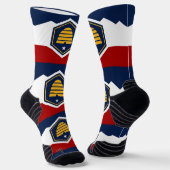 Athletic Crew Sock with flag of Utah, USA Socken (Gewinkelt)