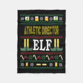 Athletic Director Elf Funny Christmas Gift Fleecedecke (Vorderseite)