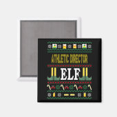 Athletic Director Elf Funny Christmas Gift Magnet (Vorderseite/Rückseite)