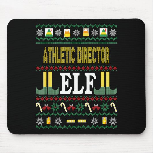 Athletic Director Elf Funny Christmas Gift Mousepad (Vorne)