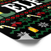 Athletic Director Elf Funny Christmas Gift Poster (Ecke)