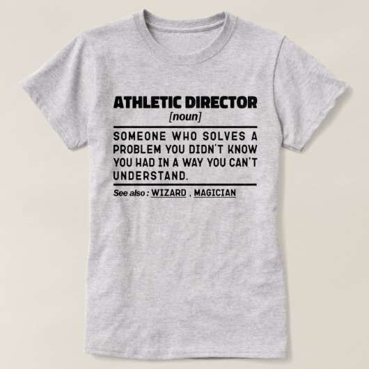 Athletic Director Noun Definition Sport Coole Mama T-Shirt (Design vorne)