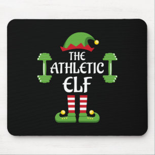 Athletic Elf Familie Matching Group Weihnachtsspor Mousepad