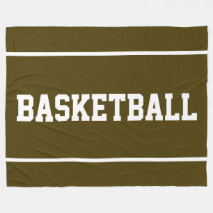 Athletic Fun BASKETBALL Text Streifen auf fett Bra Fleecedecke