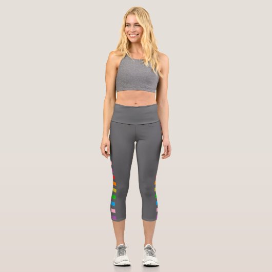 Athletic Pride Stripe Capri Leggings (Vorderseite)