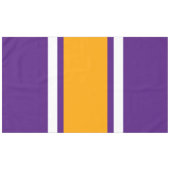 Athletic Royal Lila Orange White Racing Stripes Tischdecke (Vorderseite (Horizontal))