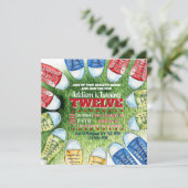 Athletic Shoes Square Einladung (Stehend Vorderseite)