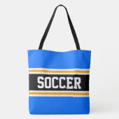 Athletic SOCCER Bright Blue Black Yellow Strips Tasche (Rückseite)