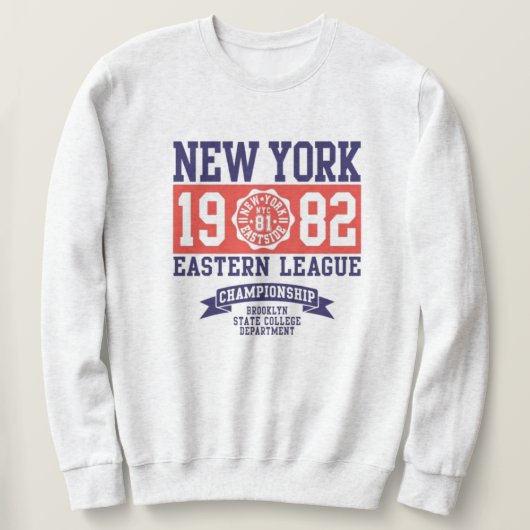 Athletic sport new york typography sweatshirt (Design vorne)