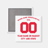 Athletic Sport Template City Staat School Magnet (Vorderseite/Rückseite)