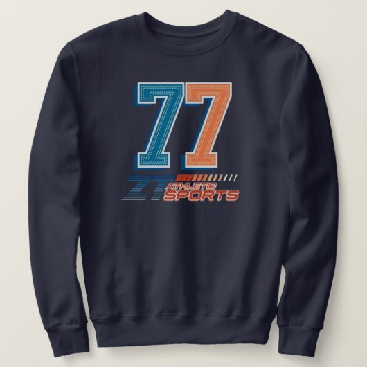 Athletic sports number 77 varsity sweatshirt (Design vorne)