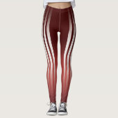 Athletic Stripe | Burgunderrot Leggings (Vorderseite)