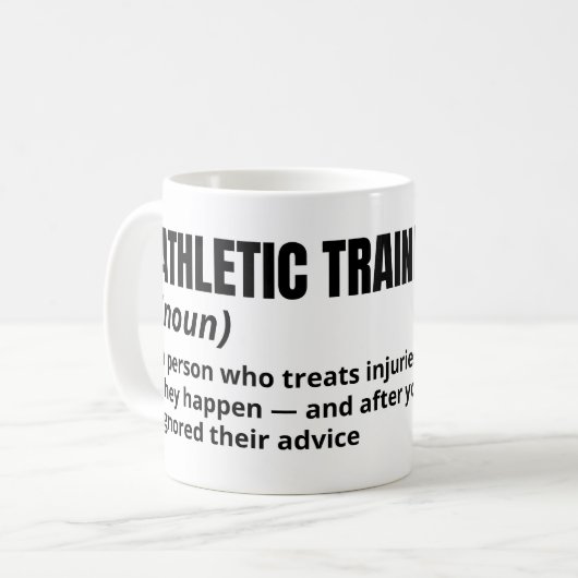 Athletic Trainer Funny Definition Coffee Tasse (Vorderseite Links)