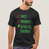 Athletic Trainer Funny Pajama Weihnachtsgeschenk T-Shirt (Vorderseite)