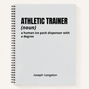 Athletic Trainer Notebook - Funny Job Definition Notizblock