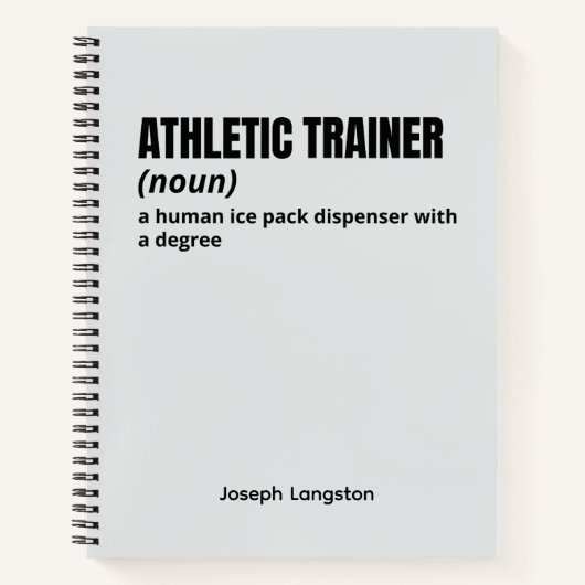 Athletic Trainer Notebook - Funny Job Definition Notizblock (Vorderseite)