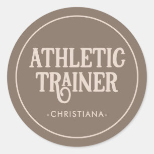 Athletic Trainer Sportschulung Runder Aufkleber