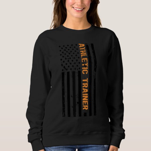 Athletic Trainer US Flag Athletic Training Sweatshirt (Vorderseite)