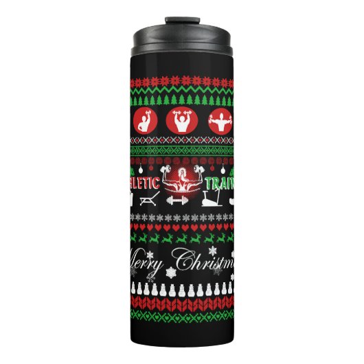 Athletic Trainer Weihnachts-Shirts Thermosbecher (Vorderseite)