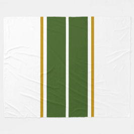 Athletic Twin Forest Green White Racing Stripes Fleecedecke
