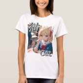 Athletic uniform-inspired design　　Cat T-Shirt (Vorderseite)