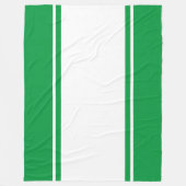 Athletic Wide White Bright Green Racing Streifen Fleecedecke (Vorderseite)