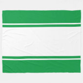 Athletic Wide White Bright Green Racing Streifen Fleecedecke (Vorderseite (Horizontal))