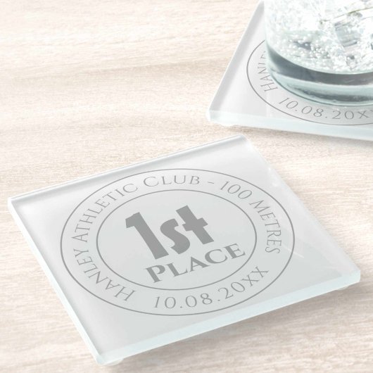 Athletics 1. Preis Trophäe Award Glasuntersetzer
