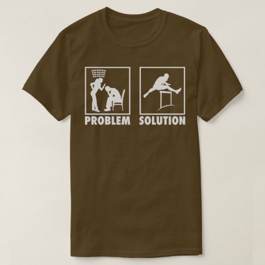 Athletics Athletics-Erklärung Problem Lösung T-Shirt (Design vorne)