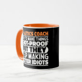 Athletics Coach Ich versuche, Dinge lustige Zitat Tasse (Vorderseite Links)