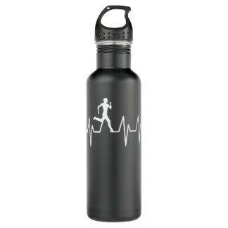 Athletics Heartbeat Puls - Funny Running Edelstahlflasche