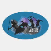 Athletics Oval Sticker (Vorderseite)