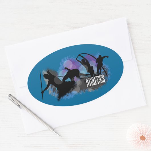 Athletics Oval Sticker (Umschlag)