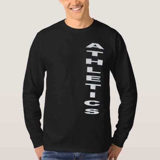 ATHLETICS Schwarzes Basisches T-Shirt (Vorderseite)