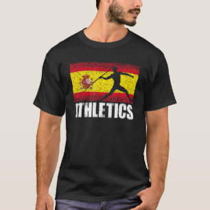 Athletics Sport Spanien Flag Spanisch Javelin Thro T-Shirt