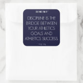 Athletics Zitat 7: Discipline for Success Sticker (Tasche)