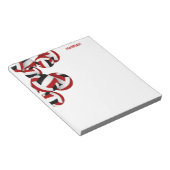 Athletikrotes Schwarzes Team Farben Volleyballs Ak Notizblock (angewinkelt)