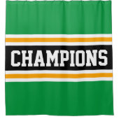 Athletische CHAMPIONEN, grüne schwarze Racing Stre Duschvorhang (Vorderseite)