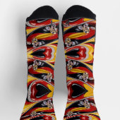 Athletische Crew Sock mit belgischen Farben Socken (Oben)