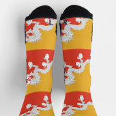 Athletische Crew Sock mit Bhutan-Flagge Socken (Oben)
