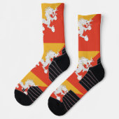 Athletische Crew Sock mit Bhutan-Flagge Socken (Links)
