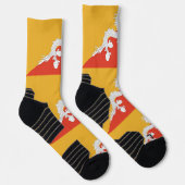 Athletische Crew Sock mit Bhutan-Flagge Socken (Rechts)